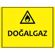 Doğalgaz Uyarı Levhası - Güvenlik Tabelası
