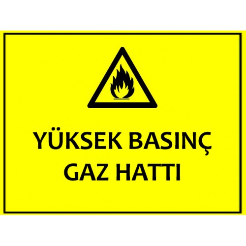 Gaz Hattı Uyarı Levhası