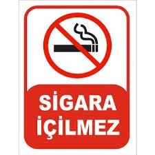 Sigara İçilmez Uyarı Levhası - Güvenlik Tabelası