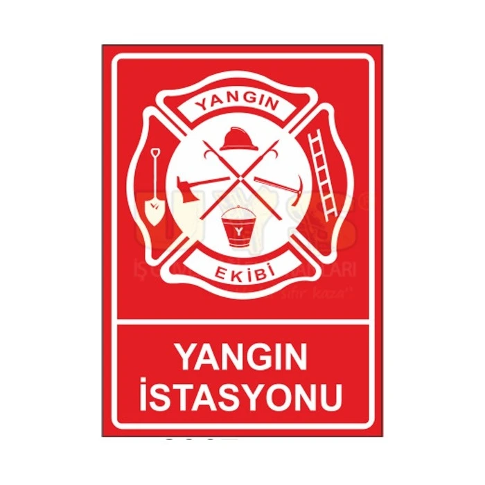Yangın İstasyonu Levhası - Güvenlik Tabelası