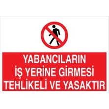 Yabancıların İş Yerine Girmesi Tehlikeli Ve Yasaktır - Güvenlik Tabelası