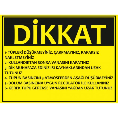 Dikkat Uyarı Levhası