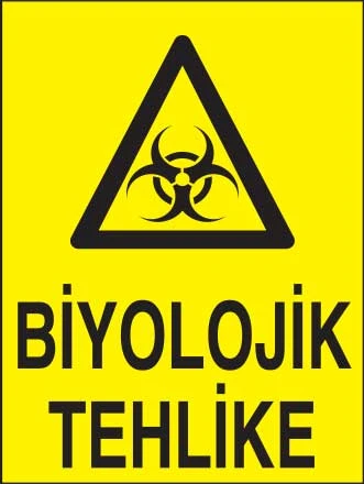 Biyolojik Tehlike Uyarı Levhası - Güvenlik Tabelası